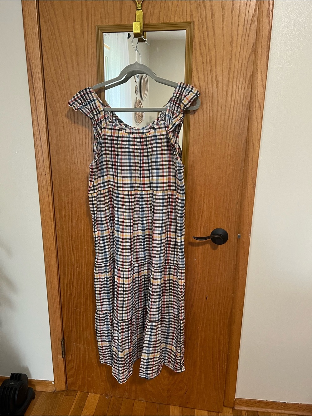 Sleeveless Multi-Color Plaid Maxi Dress